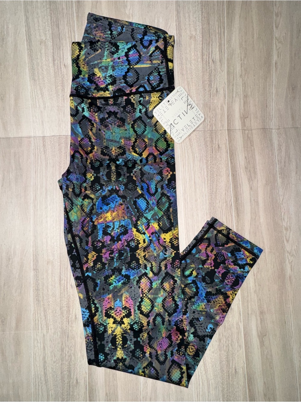 Colorful Snake Print Active Leggings